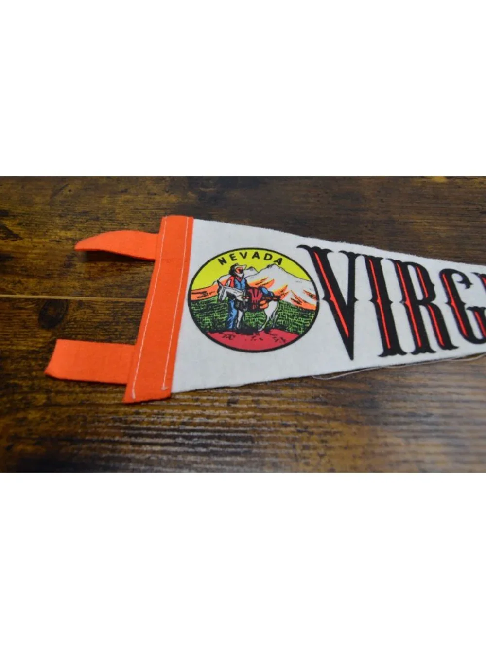 Vintage Virginia City Nevada Felt Pennant Collectible Memorabilia 12 inches